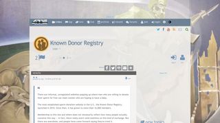 Known Donor Registry , page 1 - Above Top Secret