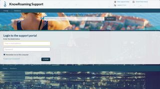 Login to the support portal - KnowRoaming Support
