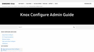 Set up your Knox Configure account - Samsung Knox Support