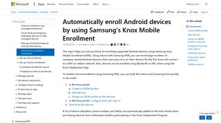 Automatically enroll Android devices using Samsung's Knox Mobile ...