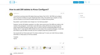 How to add 200 tablets to Knox Configure? - EMM.how