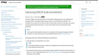 Samsung KNOX bulk enrollment - Citrix Docs