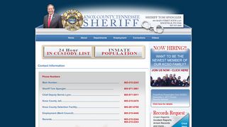 Contact Information - Knox County Tennessee Sheriff