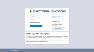 VClassroom: Course categories - Virtual Classroom of the Kwame ...