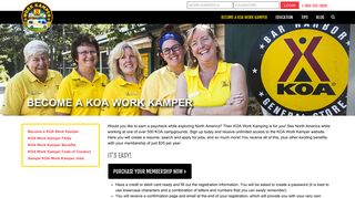 Become a KOA Work Kamper - Work at KOA