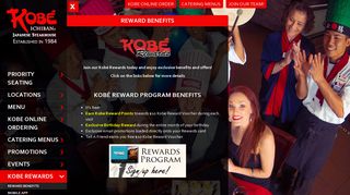 Reward Benefits - Kobe Japanese Steakhouse