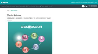 Kobelco's Geoscan Makes Remote Management Easy | Excavators ...