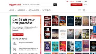 Kobo has millions of eBooks. Sign up today and get a $5 acco ...