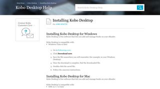 Installing Kobo Desktop - kobo.com/help