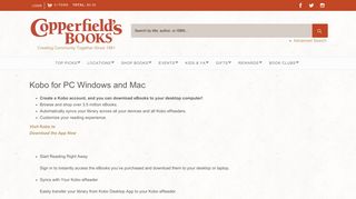 Kobo for PC Windows and Mac | Copperfield's Books Inc.