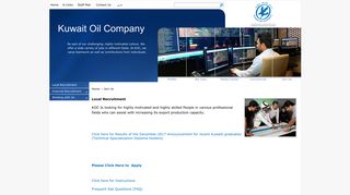 Local Recruitment - Kuwait Oil Company