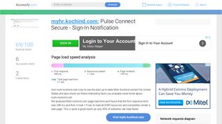Access myhr.kochind.com. Pulse Connect Secure - Sign-In Notification