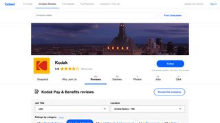 Working at Kodak: 172 Reviews about Pay & Benefits | Indeed.com