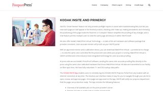 Kodak INSITE and Prinergy | Freeport Press