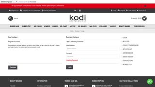 Account Login - Gel Polish Kodi Professional