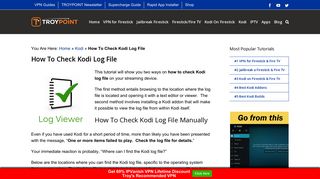 How To Check Kodi Log File & Quickly Fix Errors - TroyPoint