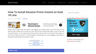 How To Install Amazon Prime Instant on Kodi 18 Leia | Tech Prison