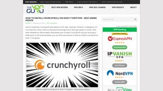 How to Install Crunchyroll on Kodi 17 Krypton - Best Anime Addon ...