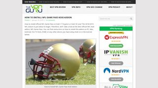 How to Install NFL Game Pass Kodi Addon - The VPN Guru