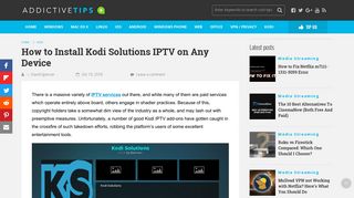How to Install Kodi Solutions IPTV on Any Device - AddictiveTips