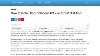 How to Install Kodi Solutions IPTV on Firestick & Kodi (January 2019)