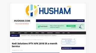 Kodi Solutions IPTV APK 2018 5$ a month Service - Husham.com APK