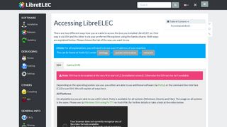 Accessing LibreELEC [LibreELEC.wiki]