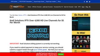 Kodi Solutions IPTV Over 4,000 HD Live Channels for $5 Per Month