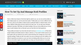 How To Set Up And Manage Kodi Profiles - AddictiveTips