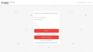 Secure PIN Entry - Kogan Mobile