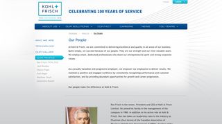 Our People - Kohl & Frisch: Your One Solution