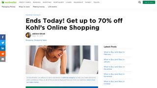 Ends Today! Get up to 70% off Kohl's Online Shopping - NerdWallet