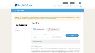 Kohl's - Shop ShopWithScrip