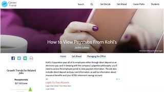 How to View Paystubs From Kohl's | Career Trend