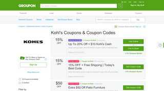 60% off Kohl's Coupons, Promo Codes & Deals 2019 - Groupon