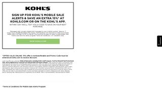 Kohl's | SMS Alerts