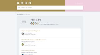 Your Card | KOHO Help Center