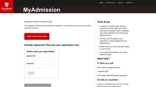 Murdoch University - Online Applications
