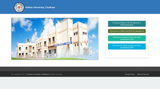 Kolhan University,Chaibassa jharkhand home index page ::