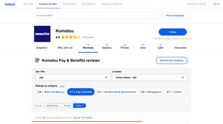 Working at Komatsu: 97 Reviews about Pay & Benefits | Indeed.com