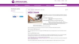 Web E-bank | Komercijalna banka ad Podgorica