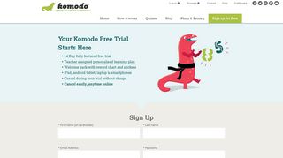 Sign Up for the Web App, iPad App & Android - Komodo Math