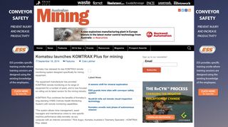 Komatsu launches KOMTRAX Plus for mining - Australian Mining