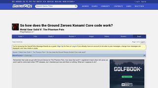 So how does the Ground Zeroes Konami Core code work? - Metal ...