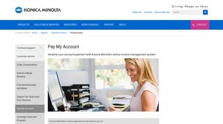 Pay my account - Konica Minolta