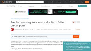 [SOLVED] Problem scanning from Konica Minolta to folder on ...