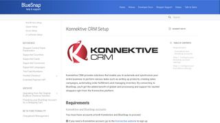 Konnektive CRM Setup - Help and Support - BlueSnap