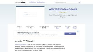 Webmail.konsoleh.co.za website. KonsoleH™ Webmail.