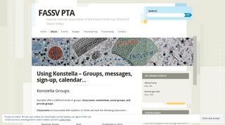 Using Konstella – Groups, messages, sign-up, calendar… | FASSV ...