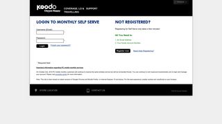 Monthly Self Serve - LOGIN TO MONTHLY SELF SERVE - Koodo Mobile